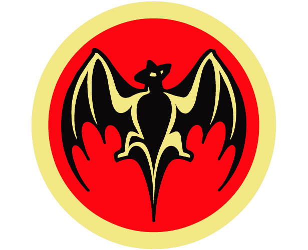 Mẫu thiết kế logo hình tròn của bacardi