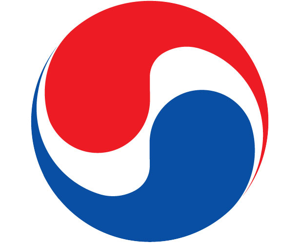Mẫu thiết kế logo hình tròn của korean-air