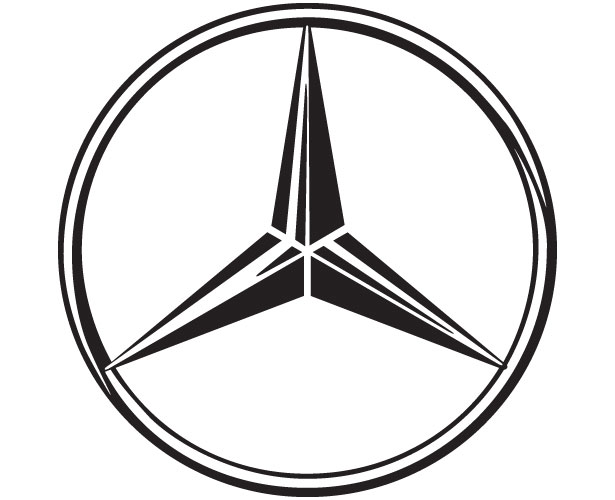 Mẫu thiết kế logo hình tròn của mercedes
