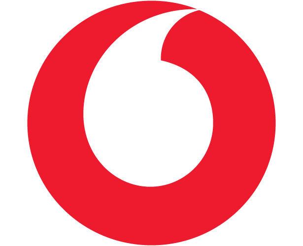 Mẫu thiết kế logo hình tròn của vodafone
